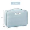 Chic Beauty Organizer: Versatile Travel Makeup Bag in Elegant Blue