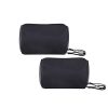 2 Pcs Black Small Travel Clutch Makeup Cosmetic Bag