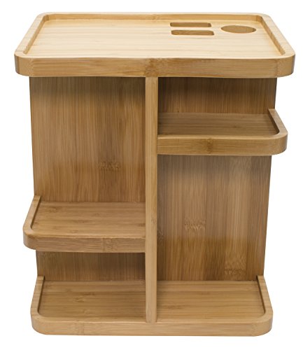 Bamboo Cosmetic Organizer for Makeup, Toiletries