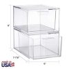 Stackable Cosmetic Organizer Drawers and Cosmetic and Makeup Palette