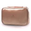 Beauty Routine with the Skilled Beauty Case in Luxurious Rose Gold - The Ultimate Makeup Organizer for Home and Travel
