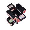 Rolling Cosmetic Travel Storage With Folding Trays and Drawer