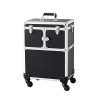 Professional Rolling Cosmetic Travel Organizer With Mirror