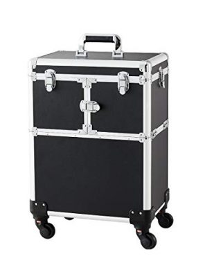Professional Rolling Cosmetic Travel Organizer With Mirror
