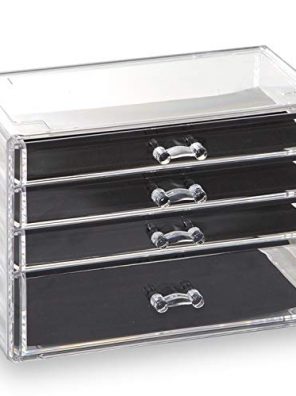 BINO 4 Drawer Acrylic Jewelry and Makeup Organizer