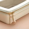 Clear Makeup Bag, Leather Cosmetic Organizer Case
