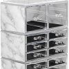 Cosmetic Makeup and Jewelry Storage Case Tower Display Organizer