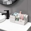 Elegance in Organization: White Makeup Desk Organizer with Drawers