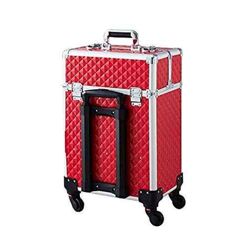 415orlO-wVL.SL1500 Rolling Cosmetic Travel Storage With Folding Trays and Drawer