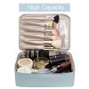 Chic Beauty Organizer: Versatile Travel Makeup Bag in Elegant Blue