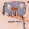 Small Makeup Bag for Purse and Travel with Brush Organizer