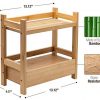 Display Stand Shelf for Bathroom Sorbus Bamboo Makeup Organizer