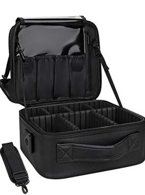 Makeup Organizer Bag, Relavel Makeup Case Leather