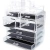 5 Drawer Acrylic Jewelry and Clear Cosmetic Makeup Organizer