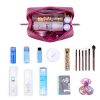 Large Vegan Leather Makeup Bag Zipper