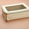 Clear Makeup Bag, Leather Cosmetic Organizer Case