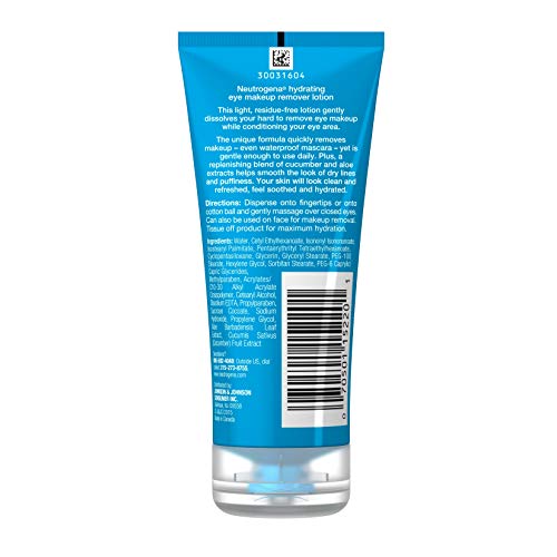 41DLoUVGUyL Neutrogena Hydrating Eye Makeup Remover Lotion - Gentle Daily Remover with Aloe & Cucumber Extracts, 3 oz - Refreshing Care for Waterproof Mascara