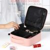 Get Glam On the Go with our Pink PU Leather Journey Makeup Bag! ?✈️