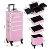 Make-up Prepare Case Rolling Pink 4 in 1 Giant Make-up Beauty Case On Wheels