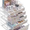 Makeup and Jewelry Storage Case Organizer Display Set