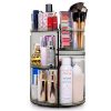 360 Degree Rotation Makeup Organizer Gray - Your Stylish Storage Solution
