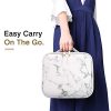Luxspire Cosmetic Makeup Case White Marble