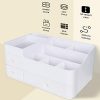 Beauty Routine with our White Makeup Organizer for Vanity - The Ultimate Countertop Beauty Organizer for Everyday Glam