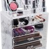 Sorbus Luxe Marble Cosmetic Makeup and Jewelry Storage Case