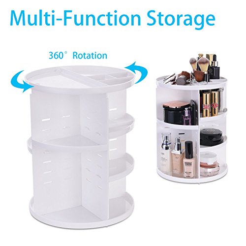 41JDAZJay6L._SL500_ MOFIR Makeup Organizer 360 Degree Rotating
