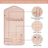 Pink Jewelry Organizer Case – Compact Travel Roll Bag for Tangle-Free and Accessible Jewelry Storage