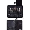 Leather Makeup Brush Bag Cosmetic Case Organizer