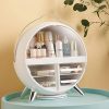 LED Makeup Mirror 360-Degree Rotating Makeup Organizer