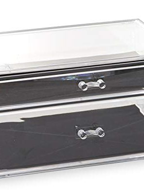 BINO 2 Drawer Acrylic Jewelry and Makeup Organizer