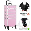 Make-up Prepare Case Rolling Pink 4 in 1 Giant Make-up Beauty Case On Wheels