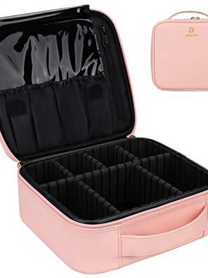 Relavel Travel Makeup Train Case Portable Artist Storage Bag