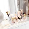 Clear Cosmetic Organizers With Drawer & Brush Holder Makeup Organizer