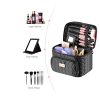 Travel Makeup Bag with Mirror Organizer for Women