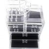 5 Drawer Acrylic Jewelry and Clear Cosmetic Makeup Organizer
