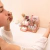 Rosework Rose Gold Makeup Organizer For Vanity- Iron