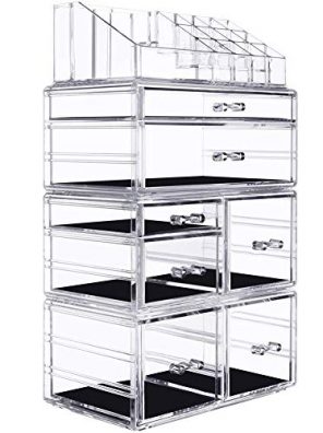 InnSweet 4 Pieces Makeup Organizer Cosmetic Storage
