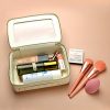 Clear Makeup Bag, Leather Cosmetic Organizer Case