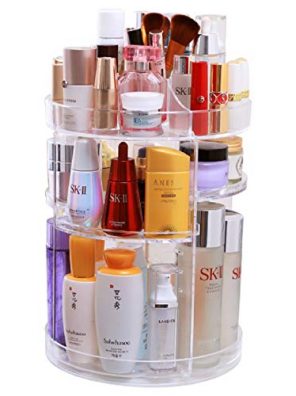 Exceleor 360 Makeup Rotating Organizer Clear Acrylic