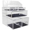 Clear Cosmetic Storage Drawers and Jewelry Display Box(