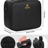 Makeup Case Leather Travel Makeup Bag 2 Layers