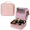 Leather Makeup Bag: The Ultimate Travel Companion for Women - Pink Beauty Organizer