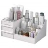 Elegance in Organization: White Makeup Desk Organizer with Drawers