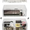 Cosmetics Makeup and Jewelry Storage Case Display Sets
