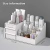 Elegance in Organization: White Makeup Desk Organizer with Drawers