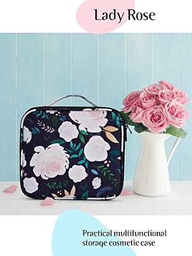 41qc40xyBNL._SL500_ Cute Rose Print Makeup Travel Bag Organizer