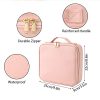 Gloriest Journey Beauty Bag - Pink Makeup Case with Adjustable Dividers, Portable Organizer for Women's Beauty Essentials
